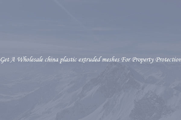 Get A Wholesale china plastic extruded meshes For Property Protection