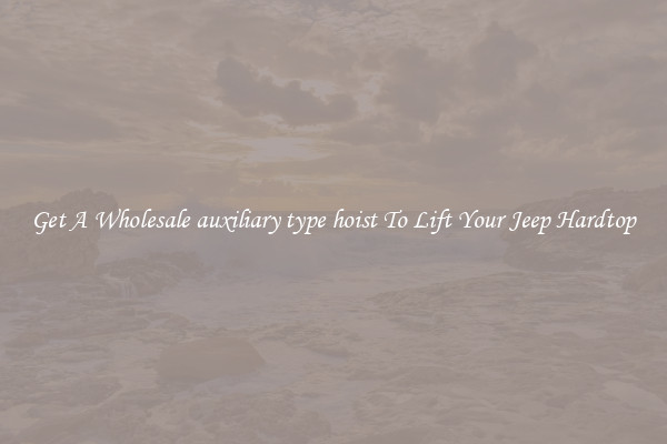 Get A Wholesale auxiliary type hoist To Lift Your Jeep Hardtop