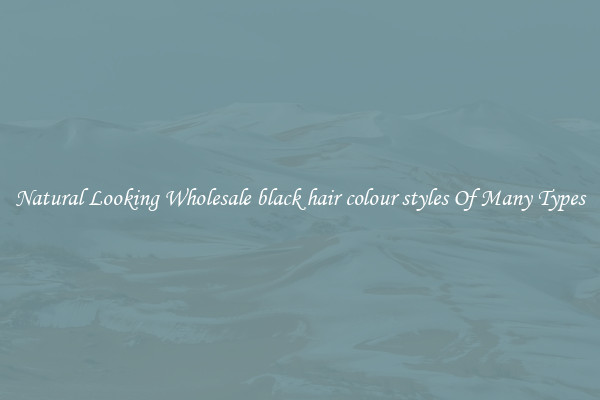 Natural Looking Wholesale black hair colour styles Of Many Types