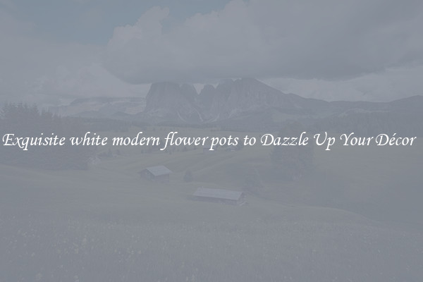 Exquisite white modern flower pots to Dazzle Up Your Décor  