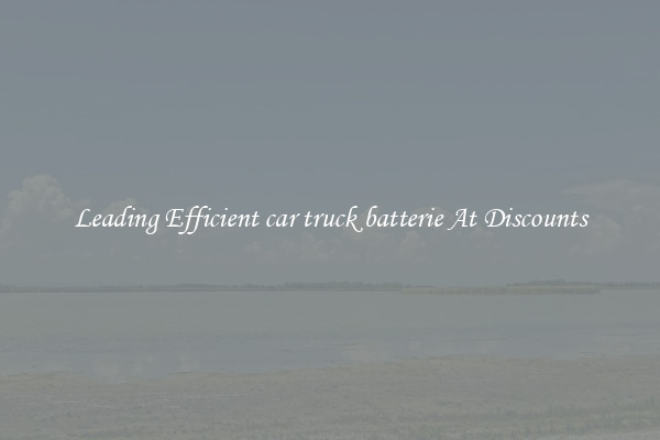Leading Efficient car truck batterie At Discounts
