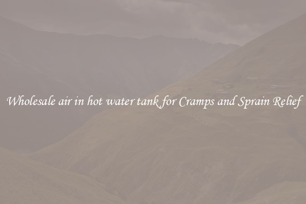 Wholesale air in hot water tank for Cramps and Sprain Relief