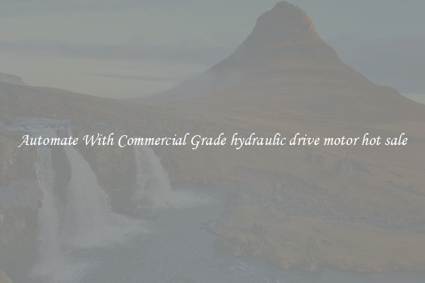 Automate With Commercial Grade hydraulic drive motor hot sale
