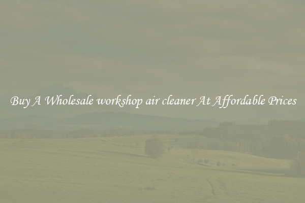 Buy A Wholesale workshop air cleaner At Affordable Prices