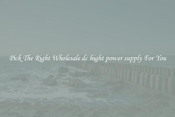 Pick The Right Wholesale dc hight power supply For You