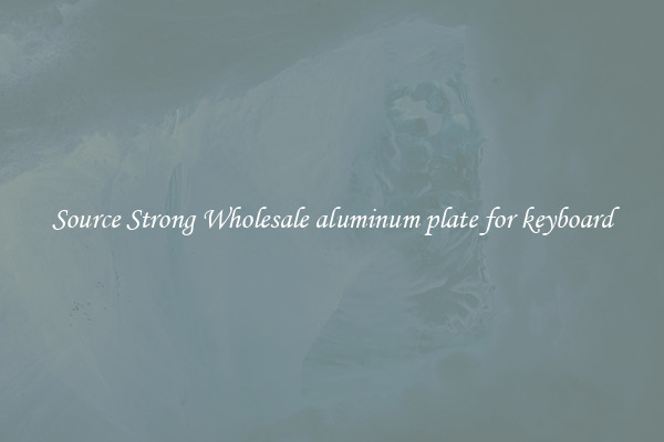 Source Strong Wholesale aluminum plate for keyboard