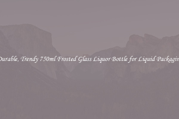 Durable, Trendy 750ml Frosted Glass Liquor Bottle for Liquid Packaging