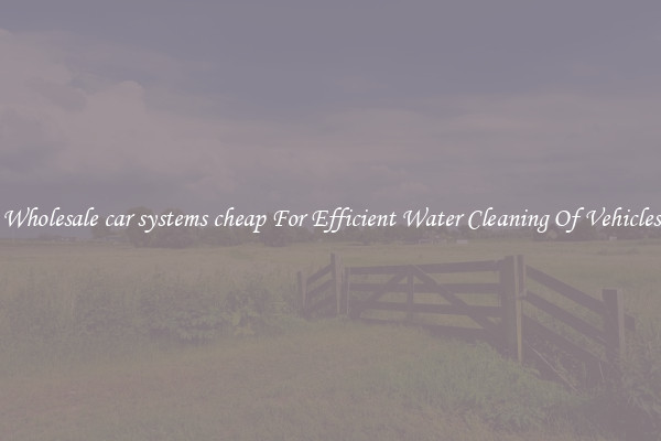 Wholesale car systems cheap For Efficient Water Cleaning Of Vehicles