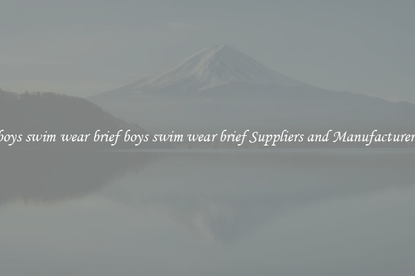 boys swim wear brief boys swim wear brief Suppliers and Manufacturers