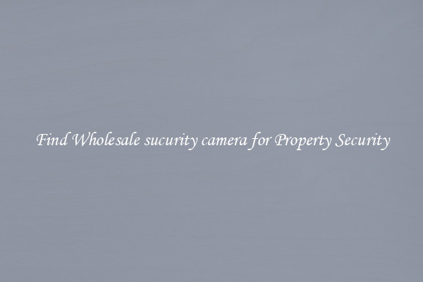 Find Wholesale sucurity camera for Property Security